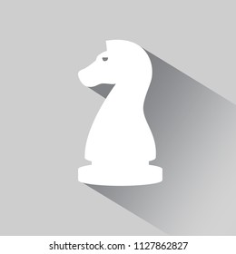 Knight chess icon isolated on gray background. Knight chess icon for web site, app, logo and print presentation. Creative art concept, vector illustration, eps 10