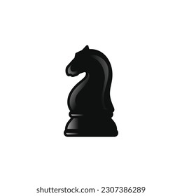 Knight chess icon isolated on white background