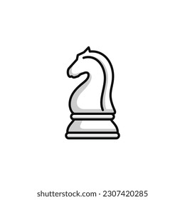 Knight chess icon isolated on white background