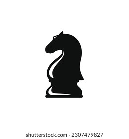 Knight chess icon isolated on white background