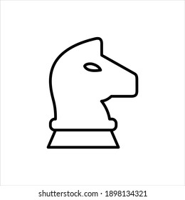 Knight chess icon on white background