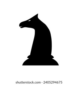Knight chess icon on white background. Vector illustration.