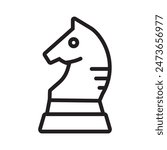 Knight Chess Icon Perfect for Strategy and Board Game Designs