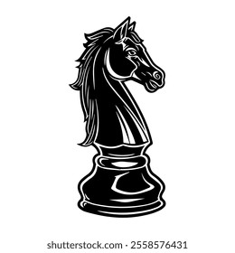 Knight chess icon vector. EPS 10 editable vector