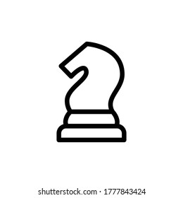 knight chess icon vector symbol template