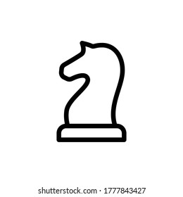 knight chess icon vector symbol template