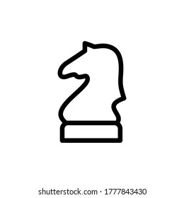 knight chess icon vector symbol template