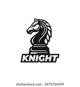 Knight chess logo vector. EPS 10 editable vector