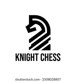 knight chess minimalist logo design
