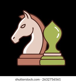 knight chess with pawn chess