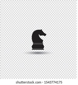 Knight Chess piece Editable vector silhouettes of chess piece  Check Background Vector illustration Design.