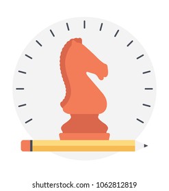 

Knight chess piece flat icon 
