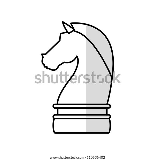Knight Chess Piece Icon Image Stock Vector (Royalty Free) 610535402