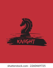 knight chess piece on colorful background