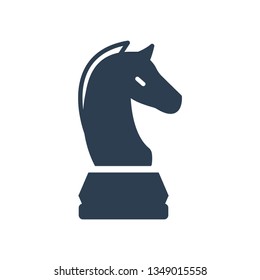 Knight Chess Piece Strategy Vector Icon, Chess knight / Strategy icon