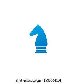 Knight chess piece vector icon