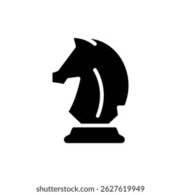 Knight chess solid icon vector design good for web or mobile app