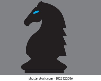 Knight At chess In Vector