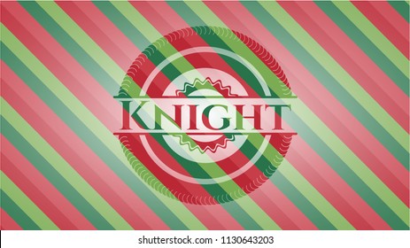 Knight christmas emblem.