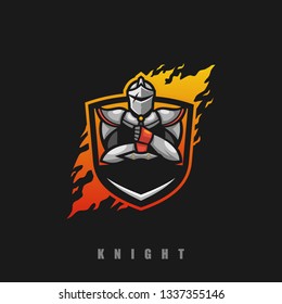 Knight Concept illustration vector Design template. Suitable for Creative Industry, Multimedia, entertainment, Educations, Shop, and any related business
