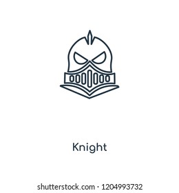 Knight concept line icon. Linear Knight concept outline symbol design. This simple element illustration can be used for web and mobile UI/UX.