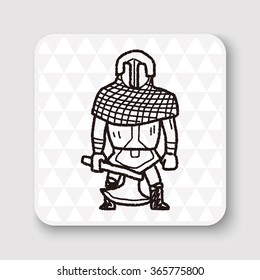 knight doodle