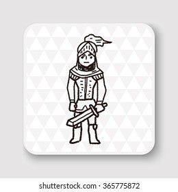 knight doodle