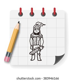 knight doodle