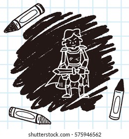 knight doodle