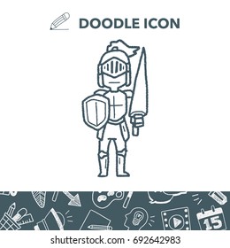 knight doodle