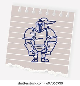knight doodle