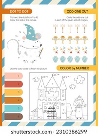 Knight Dot to dot Book activity