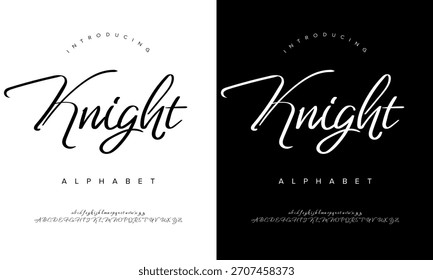 Knight Elegant Modern Calligraphy Script Font Vector For Wedding Design
