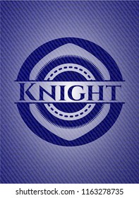 Knight emblem with jean background