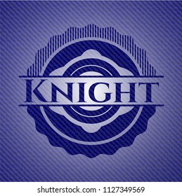 Knight emblem with jean texture