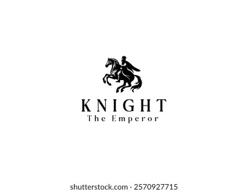 Knight emperor logo design. The emperor logo design vector illustration