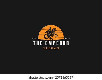 Knight emperor logo design. The emperor logo vector illustration design