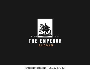 Knight emperor logo design. The emperor logo vector illustration