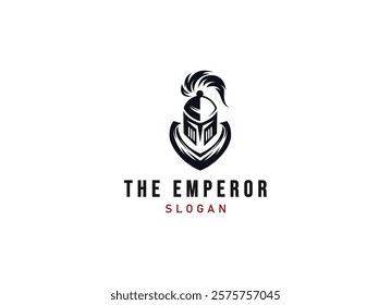 Knight emperor logo design. The emperor logo vector illustration