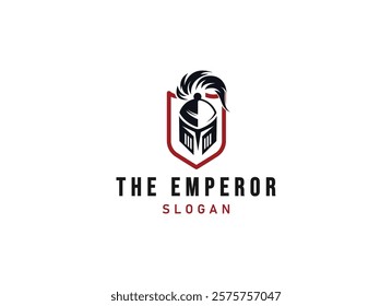 Knight emperor logo design. The emperor logo vector illustration