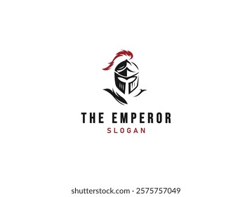 Knight emperor logo design. The emperor logo vector illustration