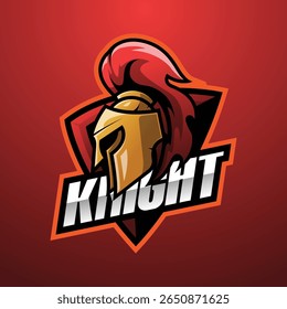 Modelo de logotipo e adesivo Knight Esport.