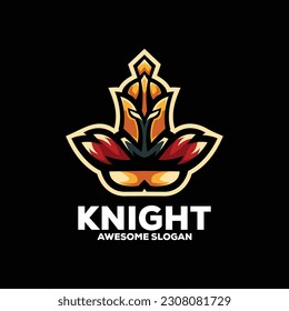 knight esport mascot logo desin illustration