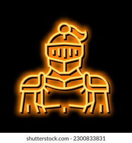 knight fairy tale neon light sign vector. knight fairy tale illustration