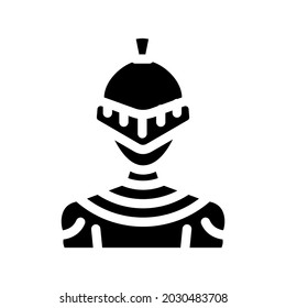 knight fantasy character glyph icon vector. knight fantasy character sign. isolated contour symbol black illustration