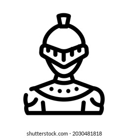 knight fantasy character line icon vector. knight fantasy character sign. isolated contour symbol black illustration
