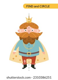 Knight  Find and circle Children's educational game