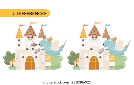 Knight Find Differences Book activity