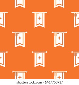 Knight flag pattern vector orange for any web design best