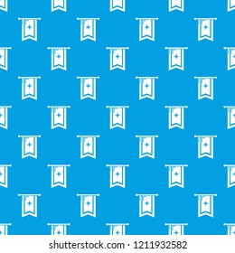 Knight flag pattern vector seamless blue repeat for any use